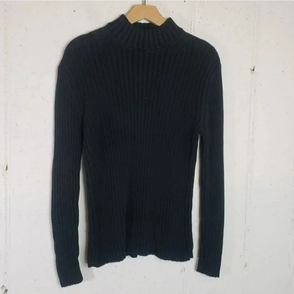 Hasting & Smith M‎ Black ripped mock turtleneck - Picture 1 of 4